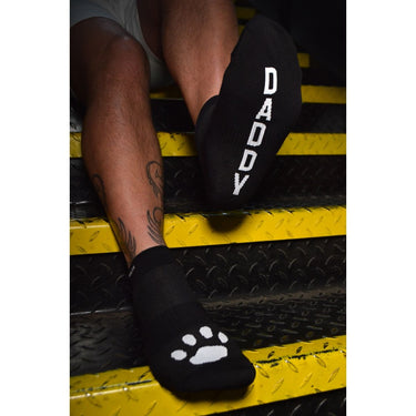 Prowler RED Ankle Sock Daddy showcasing brand's iconic paw print and text logo, premium cotton blend ankle socks for comfort and style.